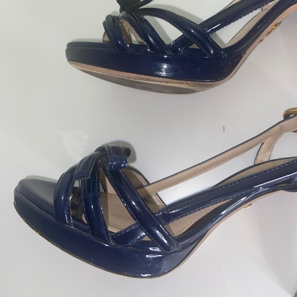 Authentic Prada Navy Blue Heels - Picture 7 of 13